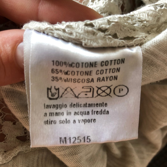 Soft Gray Lace Back Henley - Picture 3 of 5